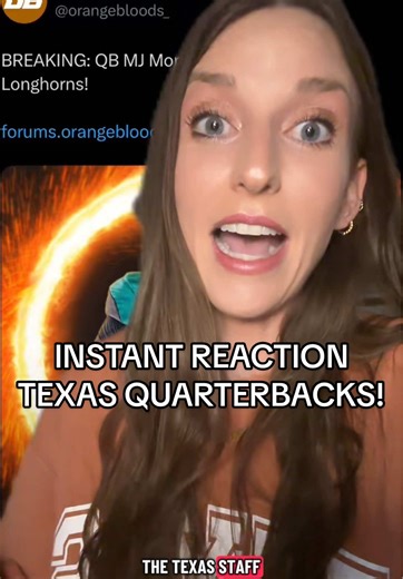 Instant Reaction: Texas brings in a new Quarterback from the Transfer Portal! We now have Arch Manning, KJ Lacey, Dia Bell AND freshly signed MJ Morris 😮‍💨 The QB Room is stacked! Let’s get some oline and I’ll be a happy girl!! 🤘🧡 Hookem! #texasfootball #quarterback #transferportal #fyp #reaction