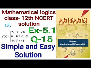 NCERT class 12 maths chapter 5 exercise 5.1 question 15.