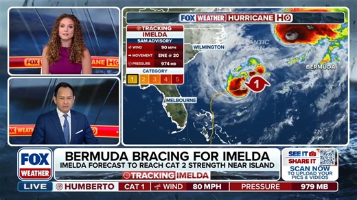 🌀 HURRICANE HQ: Residents of Bermuda are rushing to complete preparations ahead of likely hurricane conditions on Wednesday as strengthening Hurricane Imelda races toward the island, bringing with it a dangerous storm surge, massive waves and coastal flooding. More: https://www.foxweather.com/weather-news/tracking-hurricane-imelda-atlantic | FOX Weather