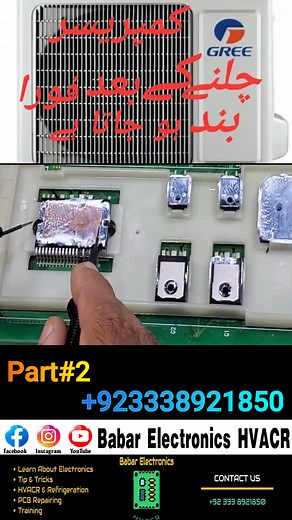 Gree DC Inverter AC Start hoty hi band hota no ERROR code By Babar Electronics HVACR Part#2 #GreeDCInverter #ACStartHotyHi #BandAcessories #NoErrorCode #BabarElectronics #HVACR #CoolingSolutions #EnergyEfficientAC #HomeComfort #ACMaintenance #AirConditioning #SmartCooling #ClimaticControl #HotSeason #HVACTips #ClimateComfort #AirQuality #BatteryPoweredFans #CuttingEdgeTechnology | Babar Electronics HVACR