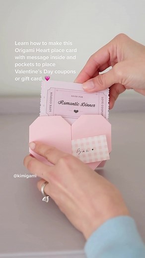 Origami Heart Place Card Tutorial - Fold It Calm Book