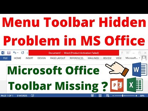 Solve Microsoft Office Word Menu/Toolbar Disappeared Problem | MS Office Menu Toolbar Hidden Problem