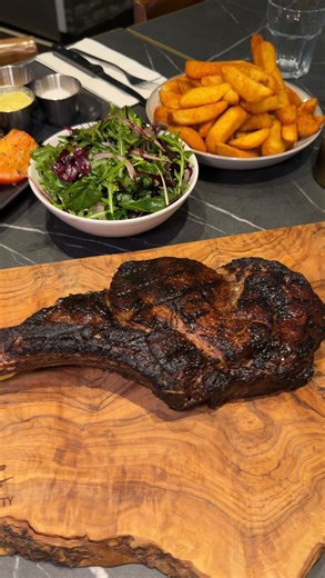 Porterhouse By Barlows on Instagram: "The UK’s best Tomahawk steak!🥩🔥 Thick-cut, beautifully marbled, and cooked to perfection by our Head Chef. This is the steak everyone talks about and the one that keeps selling out. Book ahead. This legend doesn’t stay on the grill for long. #TomahawkSteak #BestSteakUK #PorterHouseExperience #DryAgedSteak"