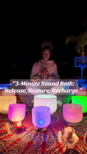 Need a quick reset? This 3-minute sound bath will help you release stress, restore balance, and raise your vibration. Close your eyes, take a deep breath, and let the sound guide you to a place of peace. ✨🎶 ✨Remember to drink your water 💧 after listening ✨Enjoy💕 #SoundBath #HealingFrequencies #RelaxAndRestore #EnergyHealing #SelfCare #VibrationalHealing #MindfulnessMoment #ReikiAndRhythms #InnerPeace #MeditationMusic