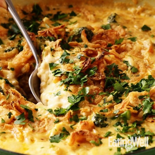 115K views · 234 reactions | This one-pan chicken-and-broccoli recipe comes out of the oven all browned, cheesy and bubbling like a casserole, but is really prepared more like a skillet meal on the stovetop. RECIPE HERE: https://trib.al/HErtd0H | EatingWell | Facebook