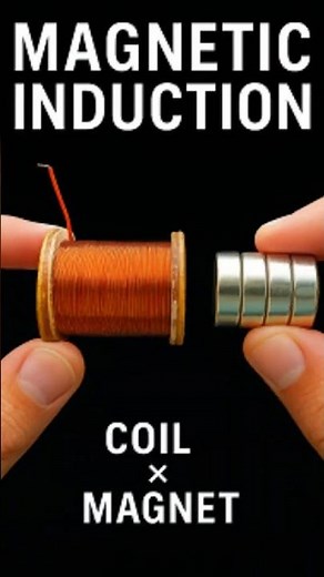 How a Magnet and a Coil Make Electricity#MagneticInduction#PhysicsExperiment#ScienceShorts#STEM