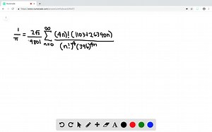 SOLVED:Around 1910 , the Indian mathematician Srinivasa Ramanujan discovered the formula (1)/(π)=(2 √(2))/(9801) ∑n=1^∞ ((4 n) !(1103 26390 n))/((n !)^4 396^ m) William Gosper used this series in 1985 to compute the first 17 million digits of π. (a) Verify that the series is convergent. (b) How many correct decimal places of πdo you get if you use just the first term of the series? What if you use two terms?