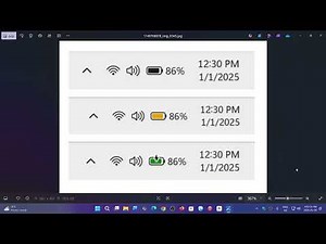 Windows 11 New feature I love from 2025 Battery indicator with colors and percentage