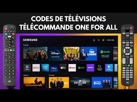 La liste des codes des télévisions pour la télécommande Universelle One For All