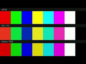 Color Gamut Test – sRGB, DCI-P3 and Adobe RGB – Full Screen