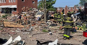 1 dead and 7 injured after massive gas explosion destroys houses in Baltimore