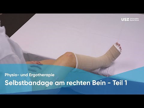 Selbstbandage am rechten Bein - Teil 1