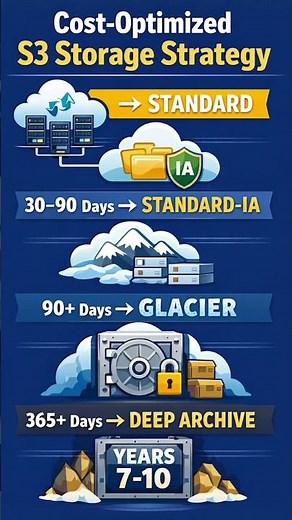 S3 Storage Lifecycle Explained in 30 Seconds 🔥 | Save Cost Smartly 💰