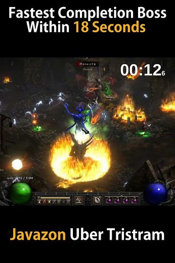 Fastest Completion Boss Within 18 Seconds Javazon Uber Tristram #diablo2resurrected #uber #gaming