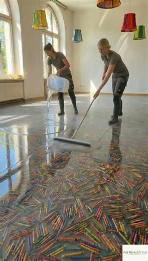 Crayon Expoxy Floor Renovation #floordesign #epoxy #crayon