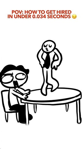 Job Interview 😅 (Animation Meme) Anim: RedFlowerCrown #shorts