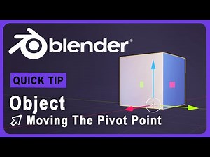 2 Simple Ways To Move A Objects Pivot Point Location | Blender | Quick Tip