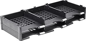 6 Compartment Literature Organizer Add-On, Black