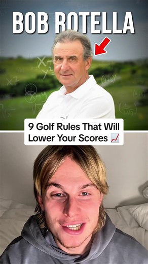 9 rules from Bob Rotella, the number 1 golf psychologist in the world, that will help you shoot lower scores on the course...📈 #pgatour#golf#golftiktok#bobrotella#mcilroy