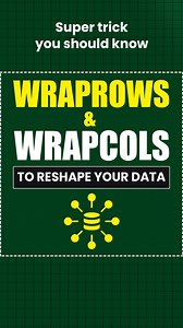29K views · 2.3K reactions | Tired of messy data? Use Excel’s new WRAPROWS & WRAPCOLS to reshape your data like a pro!  #ExcelTricks #ExcelFunctions #Wraprows #Wrapcols #LearnExcel #ExcelUpdate #MicrosoftExcel #ProductivityHack #ExcelMadeEasy #Excel2025 #ExcelUpdate #Excel2025 #TechTips #Productivity | Ather Naqvi | Facebook