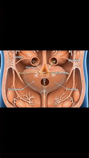 The Tiny Bladder Zone That Controls Urine 🤯 (3D) #trending #shorts