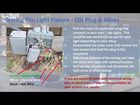 Testing, Fixing, and Replacing a Pool Light