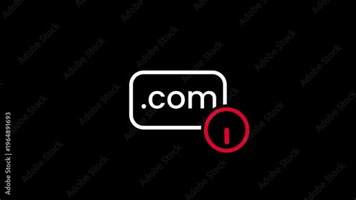 The white dot com domain icon is marked with a small red minus sign, indicating a removed website link or a deactivated web address in the system