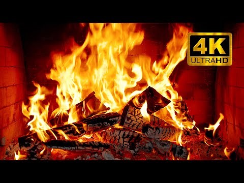 4K Fireplace 🔥 Burning Logs & Crackling Fire Sounds | Sleep & Relax