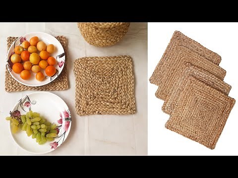 Square Jute Braided Placemats | Perfect Placemats for Dining Table | How To Make Jute Tablemats-DIY
