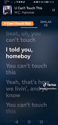 U Can't Touch This - M. C. Hammer (Lyrics Video)