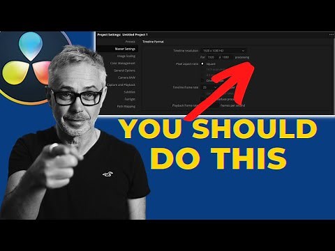 SECRET Resolve Project Setting - IN 2 MINUTES!