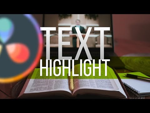 TEXT HIGHLIGHT EFFECT - Davinci Resolve 16.2 Tutorial
