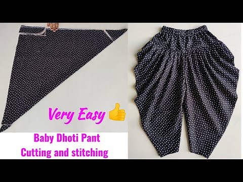 Very Easy Baby Dhoti Pant Cutting and stitching | Dhoti pant cutting and stitching