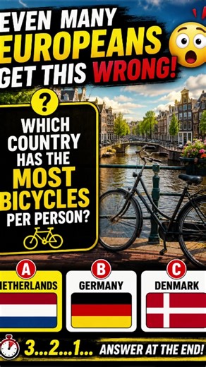 Only 1% Know This 😳 Which Country Has The Most Bicycles? 🚲🔥