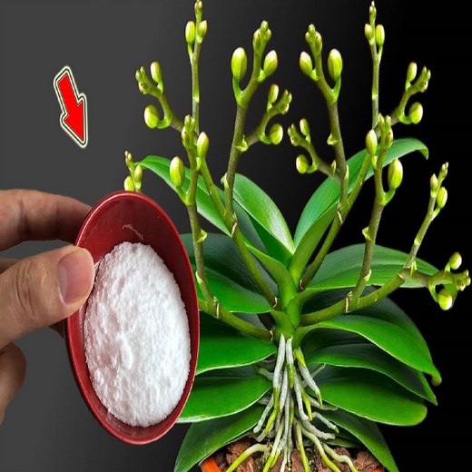 2.3K views · 54 reactions | Just Sprinkle 1 Spoon! Hundreds Of Orchid Branches Explode! | Orchid Garden USA | Facebook