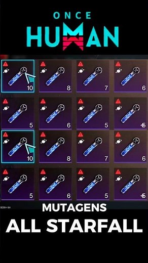 DON,T MISS NEW ALL STARFALL MUTAGEN & SHINY DEVIATION MUTAGEN EASY FARM!!🥶#oncehuman