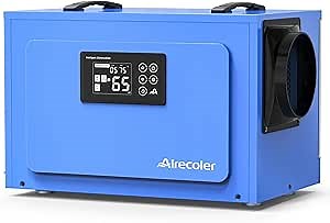 125 Pints Commercial Dehumidifier for Crawl Spaces & Basements with Drain Hose, Industrial Grade Water Damage Restoration for up to 6,000 sq ft, Auto Defrost, Memory Starting