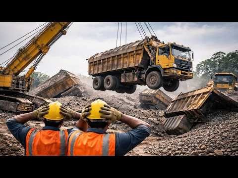 Heavy Truck Calls for Rescue - Unbelievable Performance of Heavy Machinery in Harsh Conditions