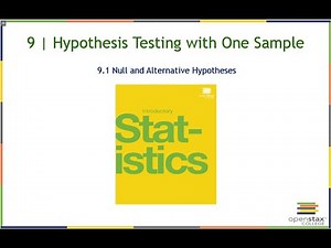 Lesson 9.1 Null and Alternative Hypotheses