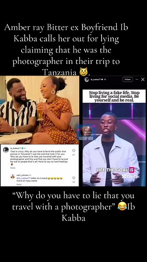 Amber Ray's Ex Ib Kabba Exposes Travel Lies