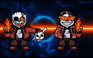 [ 困难传说 尘埃 VS 精神错乱 第一阶段 ]Hardtale: Mirrored Insanity - Psychotic Ex-termination