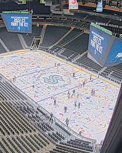 2.1K views · 98 reactions | Huge thank you to our incredible Seattle Kraken season ticket holders for our best season yet  It was a blast painting the ice with y'all last weekend. We've got some regular Picassos on our hands  Full photo gallery here → https://bit.ly/cpaskpti23 | Climate Pledge Arena | Facebook