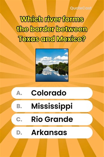 Which river forms the border between Texas and Mexico? #USQuiz #GeographyQuiz #WorldFact #gk #Shorts