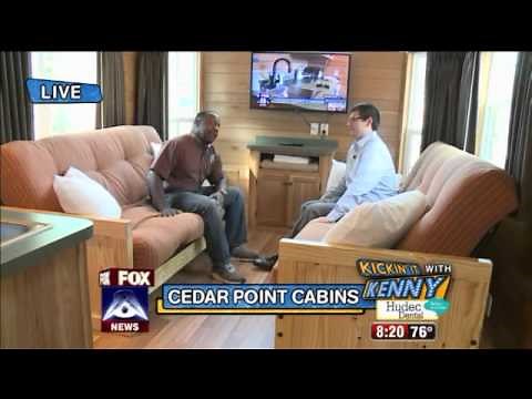 Kenny tours double loft cabin at Cedar Point