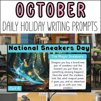 October Daily Holiday Writing Prompts | Fun & Editable Journal Activities