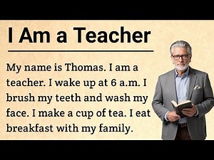 Learn English Through Easy and Simple Story 🌟 I Am a Teacher || 100+ Daily Useful Sentences