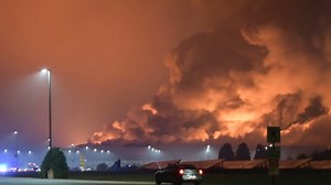 A massive fire ripped through the distribution center for the QVC home shopping television network in North Carolina