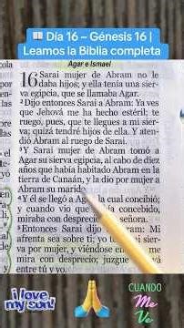 📖 Día 16 – Génesis 16 | Leamos la Biblia completa #palabradedios #fe #amor #biblia
