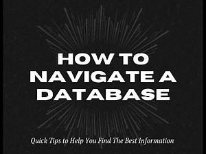 Navigating a Database