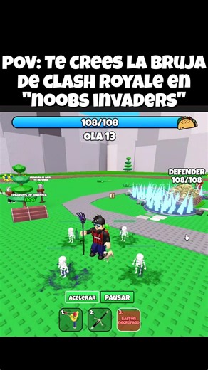 POV: Te crees la bruja de clash royale 🧙🏼‍♂️☠️ #roblox #clashroyale #noobs #robloxmemes